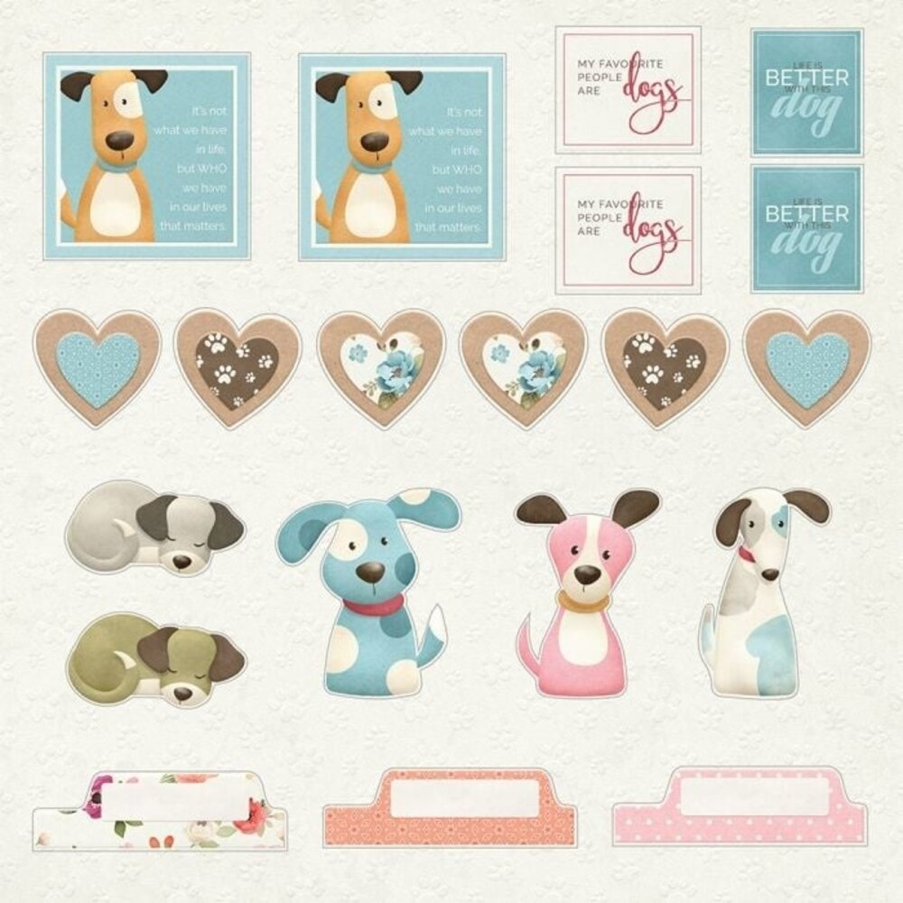 Crafter's Companion Pawsitivity 12x12 Inch Die-Cut Topper Pad (NIT-PAW-TOP12) (OUTLET)