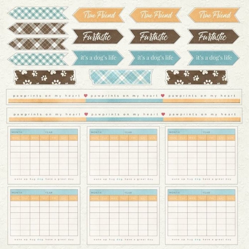 Crafter's Companion Pawsitivity 12x12 Inch Die-Cut Topper Pad (NIT-PAW-TOP12) (OUTLET)