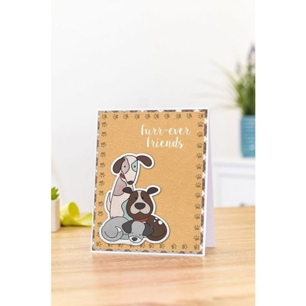 Crafter's Companion Pawsitivity Furr-ever Friends Stamp & Die Set (NIT-PAW-STD-FFR) (OUTLET)