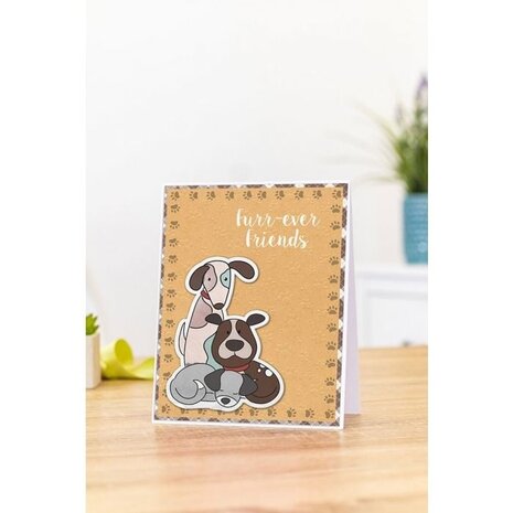 Crafter's Companion Pawsitivity Furr-ever Friends Stamp & Die Set (NIT-PAW-STD-FFR) (OUTLET)
