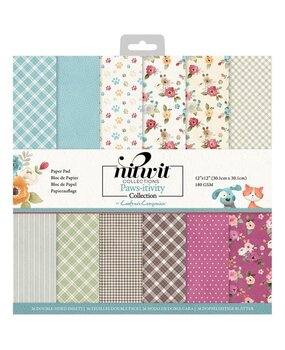 Crafter's Companion Pawsitivity 12x12 Inch Patterned Paper Pad (NIT-PAW-PAD12) (OUTLET)