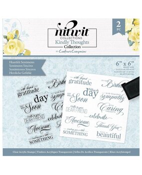 Crafter's Companion Kindly Thoughts Clear Stamps Heartfelt Sentiments (NIT-KIN-ST-CA-HESE) (OUTLET)