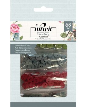 Crafter's Companion Homebody Embellishment Pack (68pcs) (NIT-HB-EMB) (OUTLET)