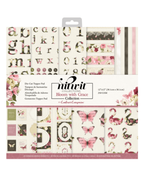 Crafter's Companion Bloom with Grace 12x12 Inch Die-Cut Topper Pad (NIT-BWG-TOP12) (OUTLET)