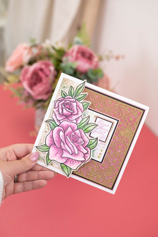 Crafter's Companion Vintage Rose Stamp & Die Rose Bouquet (NGA-VR-STD-RBO) (OUTLET)