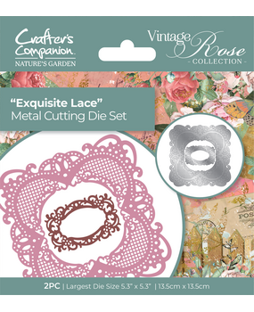 Crafter's Companion Vintage Rose Metal Die Exquisite Lace (NGA-VR-MD-ELA) (OUTLET)