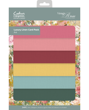 Crafter's Companion Vintage Rose A4 Luxury Linen Card (NGA-VR-LINEN-A4) (OUTLET) Crafter's Companion Vintage Rose A4 Luxury Linen Card (NGA-VR-LINEN-A4) (OUTLET)