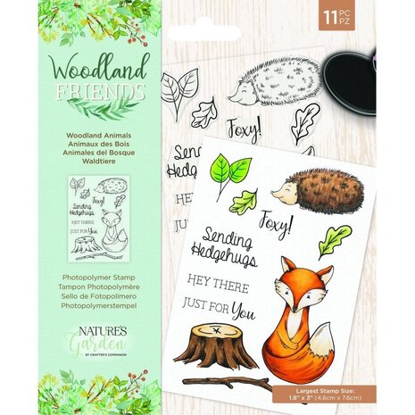 Crafter's Companion Woodland Friends Clear Stamps Woodland Animals (NG-WFR-STP-WANI) (OUTLET)