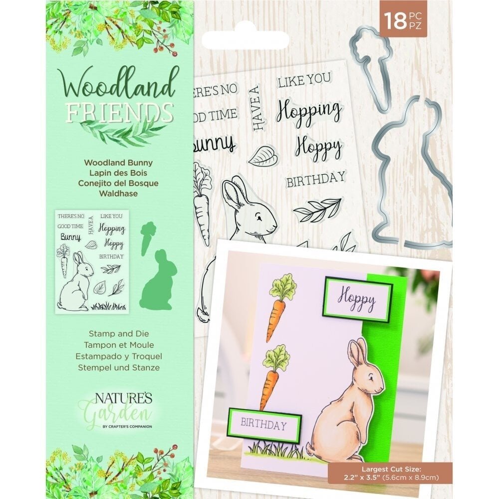 Crafter's Companion Woodland Friends Stamp & Die Woodland Bunny (NG-WFR-STD-WBUN) (OUTLET)