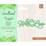 Crafter's Companion Woodland Friends Metal Dies With Love (NG-WFR-MD-WILO) (OUTLET)