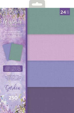 Crafter's Companion Wisteria Collection A4 Luxury Linen Card Pack (NG-WC-LLC-UK) (OUTLET)