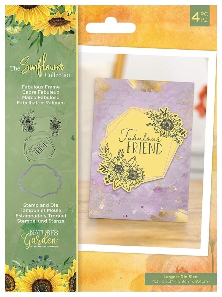 Crafter's Companion The Sunflower Collection Stamp & Die Fabulous Frame (NG-SUN-STD-FFRA) (OUTLET)