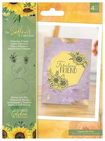 Crafter's Companion The Sunflower Collection Stamp & Die Fabulous Frame (NG-SUN-STD-FFRA) (OUTLET)