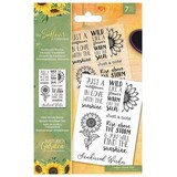 Crafter's Companion The Sunflower Collection Clear Stamp Sunkissed Wishes (NG-SUN-CA-ST-SWI) (OUTLET)