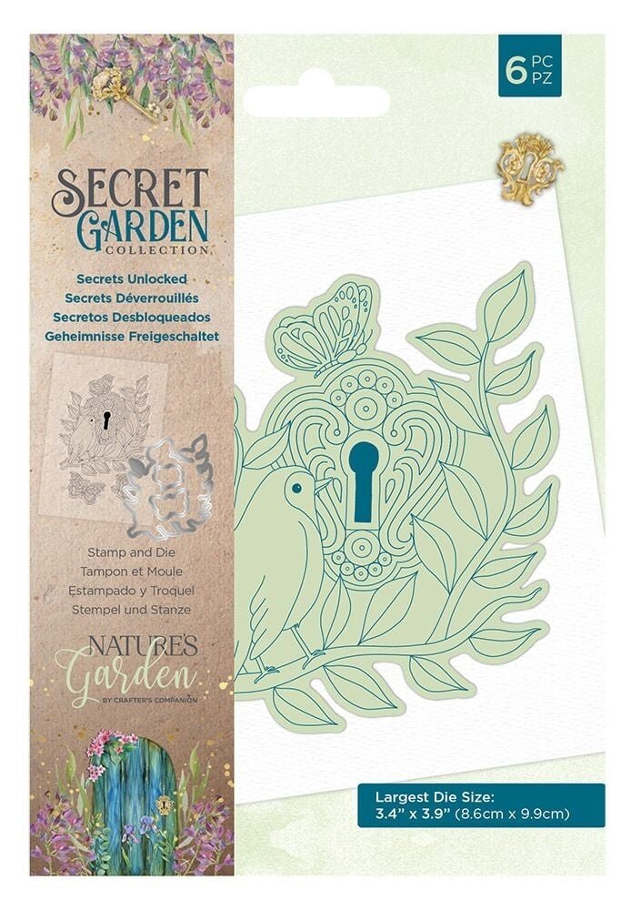 Crafter's Companion Secret Garden Collection Stamp & Die Secrets Unlocked (NG-SG-STD-SEUN) (OUTLET) Crafter's Companion Secret Garden Collection Stamp & Die Secrets Unlocked (NG-SG-STD-SEUN) (OUTLET)