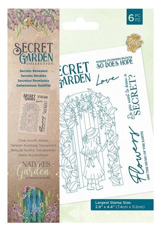 Crafter's Companion Secret Garden Collection Clear Stamps Secrets Revealed (NG-SG-ST-SERE) (OUTLET)