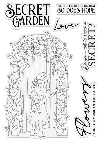 Crafter's Companion Secret Garden Collection Clear Stamps Secrets Revealed (NG-SG-ST-SERE) (OUTLET)