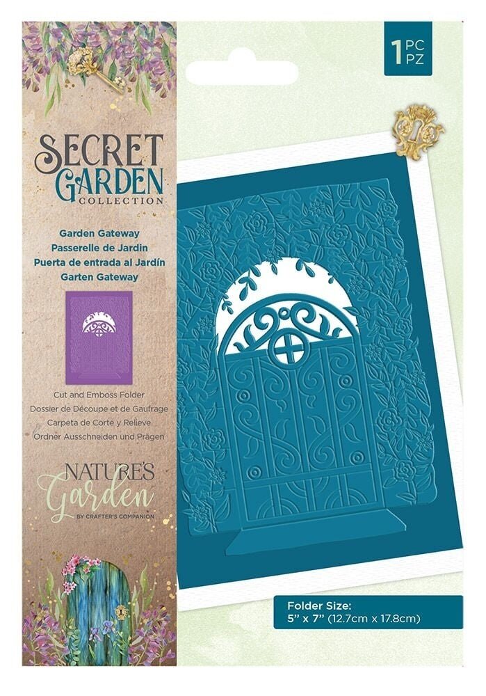 Crafter's Companion Secret Garden Collection Cut & Emboss Folder Garden Gateway (NG-SG-CEF5-GAGA) (OUTLET)
