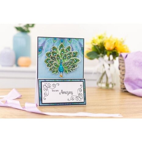 Crafter's Companion Proud as a Peacock Stamp & Die (NG-PEA-STD-PAP) (OUTLET)