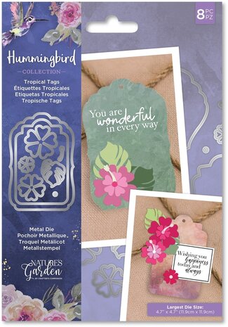 Crafter's Companion Hummingbird Metal Die Tropical Tags (NG-HB-MD-TRTA) (OUTLET) Crafter's Companion Hummingbird Metal Die Tropical Tags (NG-HB-MD-TRTA) (OUTLET)