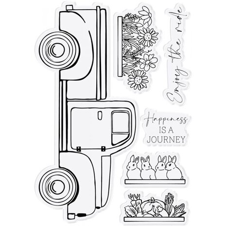 Crafter's Companion Farmhouse Enjoy The Ride Stamp & Die (NG-FH-STD-ETRI) (OUTLET)
