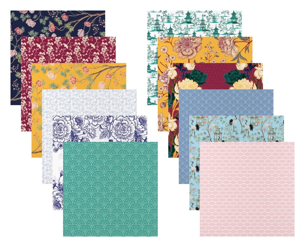 Crafter's Companion Chinoiserie Collection 12x12 Inch Paper Pad (NG-CHI-PAD12) (OUTLET)