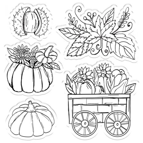 Crafter's Companion Autumn Blessings Collection Clear Stamps Pumpkin Patch (NG-AUT-ST-PUMP) (OUTLET)
