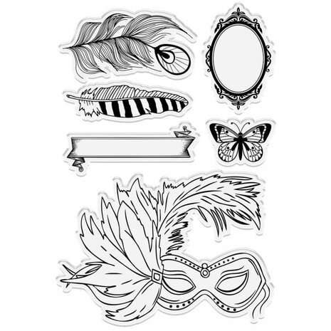 Crafter's Companion Masquerade Ball Clear Stamps Ready for the Ball (MB-ST-CA-RFTB) (OUTLET)