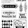 Crafter's Companion Masquerade Ball Clear Stamps Masquerade Sentiments (MB-ST-CA-MASE) (OUTLET)