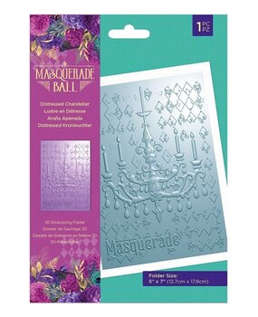 Crafter's Companion Masquerade Ball 3D Embossing Folder Distressed Chandelier (MB-EF5-3D-DICH) (OUTLET)