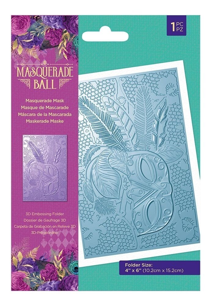 Crafter's Companion Masquerade Ball 3D Embossing Folder Masquerade Mask (MB-EF4-3D-MAMA) (OUTLET)