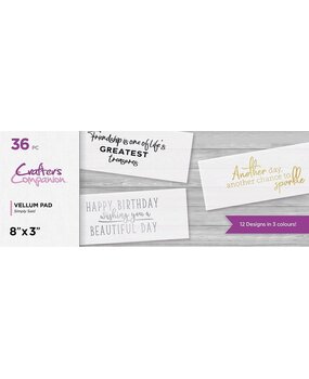 Crafter's Companion Simply Said 8x3 Inch Vellum Pad (CC-VELPAD-SISA) (OUTLET)