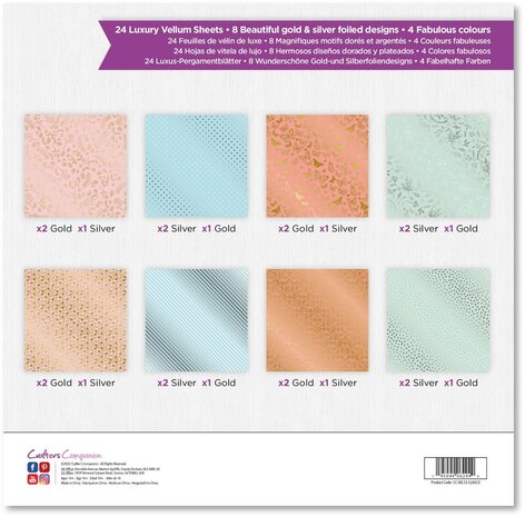 Crafter's Companion The Classic Collection Vellum Pad 12x12 Inch Vellum Pad (CC-VEL12-CLASCO) (OUTLET)