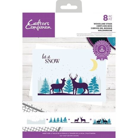 Crafter's Companion Woodland Stags Clear Stamps (CC-STP-WOOS) (OUTLET)