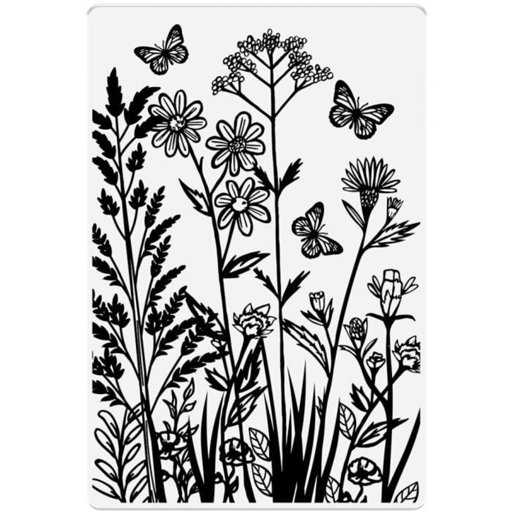 Crafter's Companion Wild Flowers & Butterflies Clear Stamps (CC-STP-WFAB) (OUTLET)