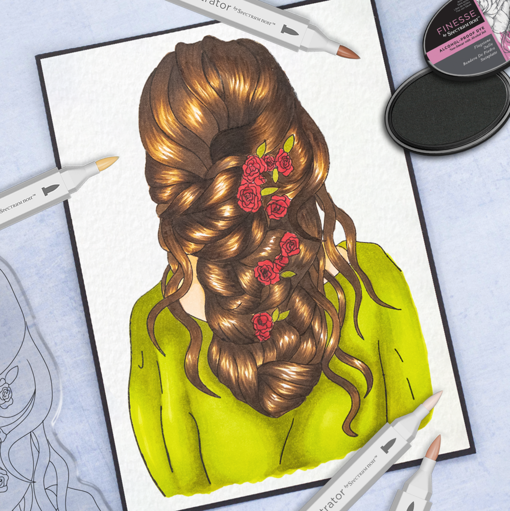 Crafter's Companion Natural Beauty Clear Stamp Tumbling Waves & Florals (CC-STP-TUWF) (OUTLET)