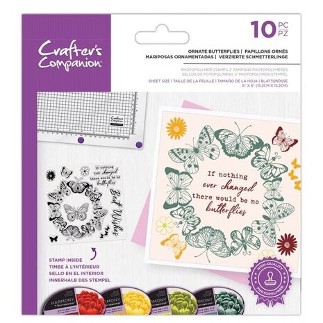 Crafter's Companion Ornate Butterflies Clear Stamps (CC-STP-ORBU) (OUTLET) Crafter's Companion Ornate Butterflies Clear Stamps (CC-STP-ORBU) (OUTLET)