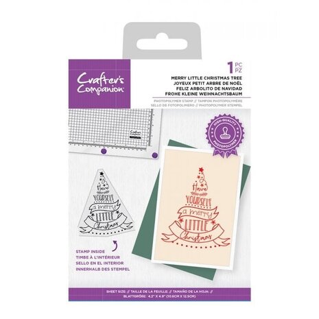 Crafter's Companion Merry Little Christmas Tree Clear Stamps (CC-STP-MLCH) (OUTLET)