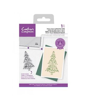 Crafter's Companion Holly Jolly Christmas Tree Clear Stamps (CC-STP-HOJO) (OUTLET)