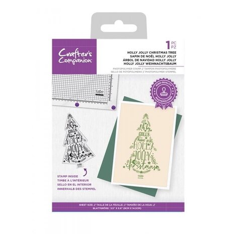 Crafter's Companion Holly Jolly Christmas Tree Clear Stamps (CC-STP-HOJO) (OUTLET)