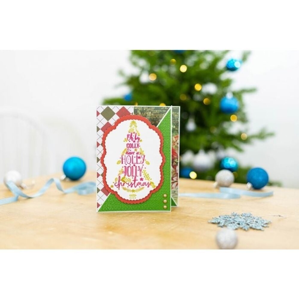 Crafter's Companion Holly Jolly Christmas Tree Clear Stamps (CC-STP-HOJO) (OUTLET)