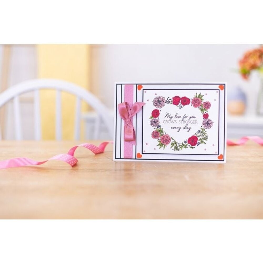 Crafter's Companion Floral Heart Clear Stamps (CC-STP-FHEA) (OUTLET)