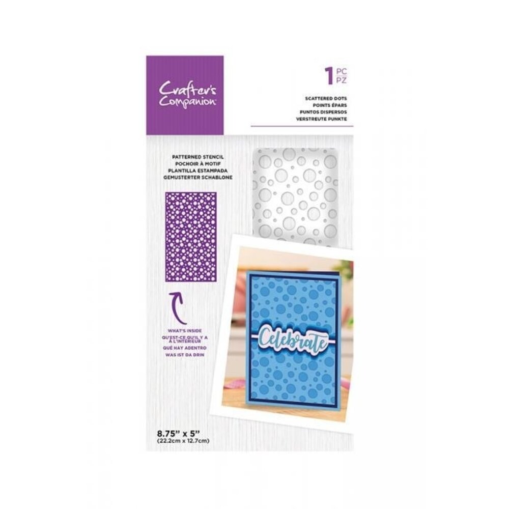 Crafter's Companion Scattered Dots Patterned Stencils (CC-STEN-SCATDO) (OUTLET)