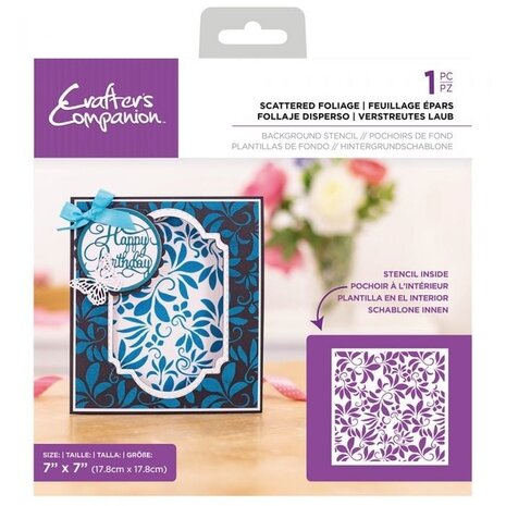 Crafter's Companion Scattered Foliage Background Stencils (CC-STEN-SCAFOL) (OUTLET)
