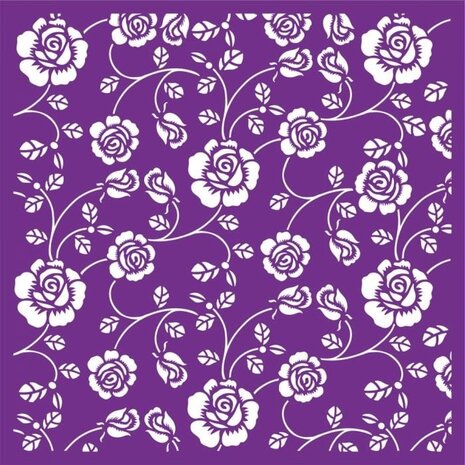 Crafter's Companion Rosebud Floral Background Stencils (CC-STEN-ROSFLO) (OUTLET)