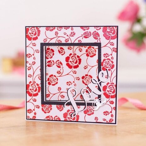Crafter's Companion Rosebud Floral Background Stencils (CC-STEN-ROSFLO) (OUTLET)