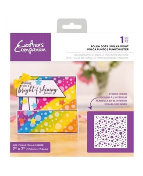 Crafter's Companion Polka Dots Background Stencils (CC-STEN-POLDOT) (OUTLET)