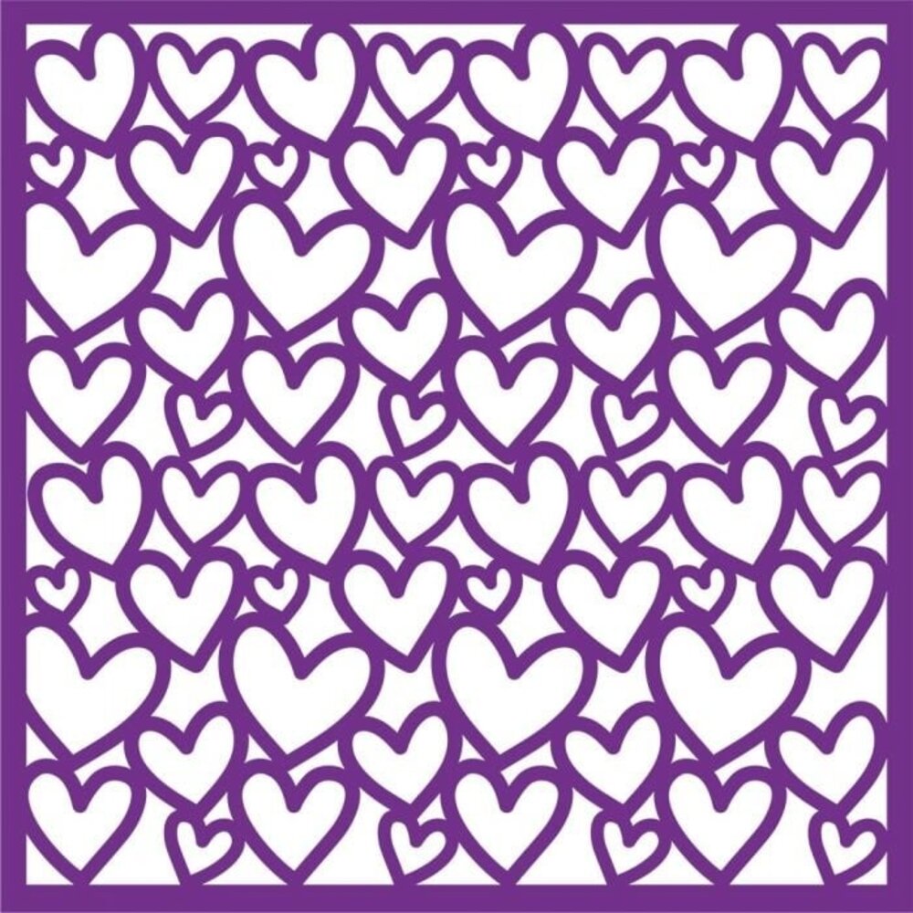 Crafter's Companion Love Hearts Background Stencils (CC-STEN-LOVHEA) (OUTLET)