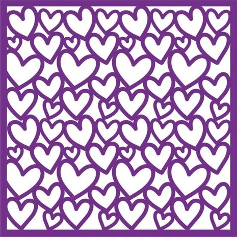 Crafter's Companion Love Hearts Background Stencils (CC-STEN-LOVHEA) (OUTLET)