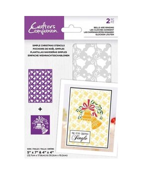 Crafter's Companion Bells are Ringing Simple Christmas Stencils (CC-STEN-BRING) (OUTLET)